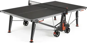 CORNILLEAU - 500X Outdoor Table Tennis Table - Folding & Compact - Weather and Schockproof - 6mm Laminate Top - Point Counters - Corner Protection Pads - Blue or Black