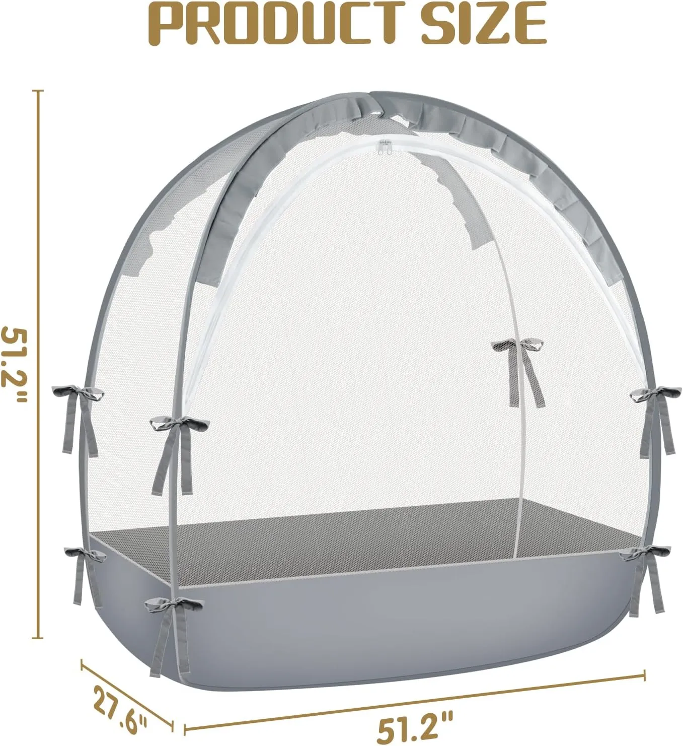 Crib Tent to Keep Baby from Climbing Out - Crib Net to Keep Baby in - Mesh Crib Climbing Prevention, Pop Up Baby Crib Tent, Two-Way Self-Locking Metal Zipper (Grey, Lager)