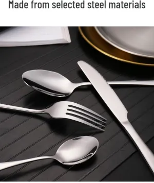Cross Border Outdoor Stainless Steel Tableware Set, Portable Travel, Exposed Camping, Barbecue Plate, Food Clip, Knife, Fork, Spoon