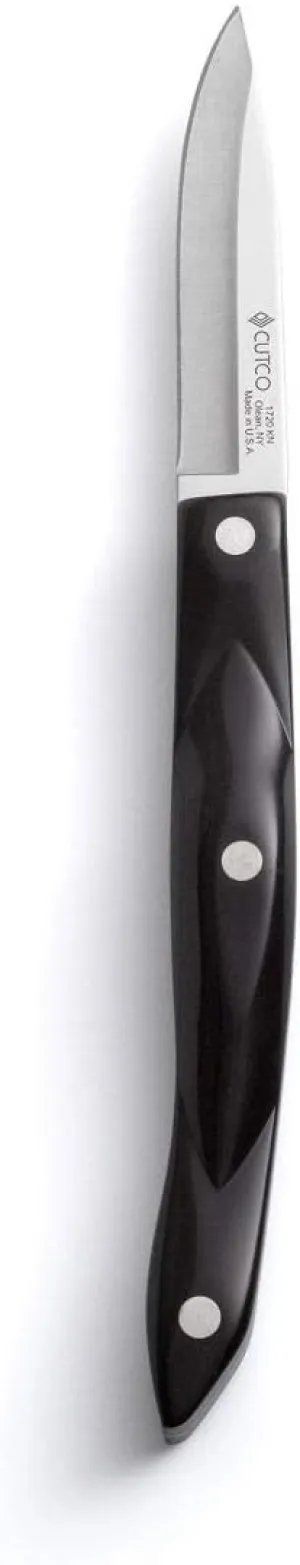 CUTCO Model 1720 Paring Knife with 2¾" High Carbon Stainless blade and 5" classic dark brown handle (often called"black") in factory-sealed plastic bag.