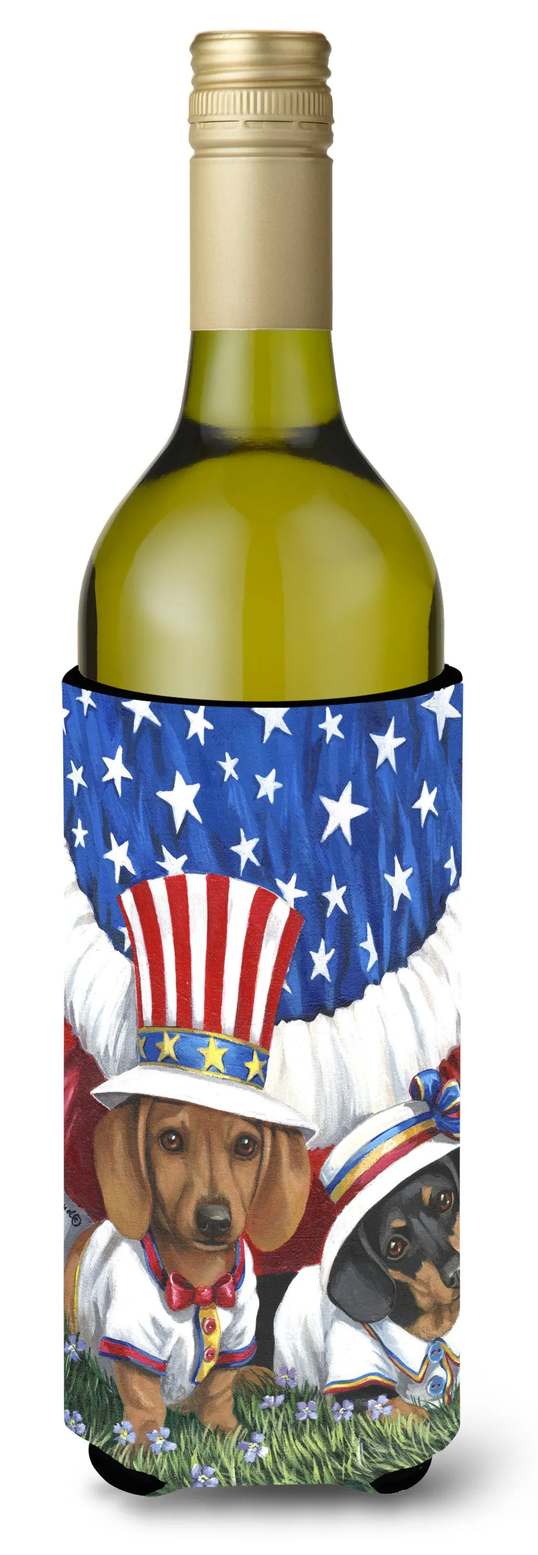 Dachshund USA Wine Bottle Hugger PPP3088LITERK