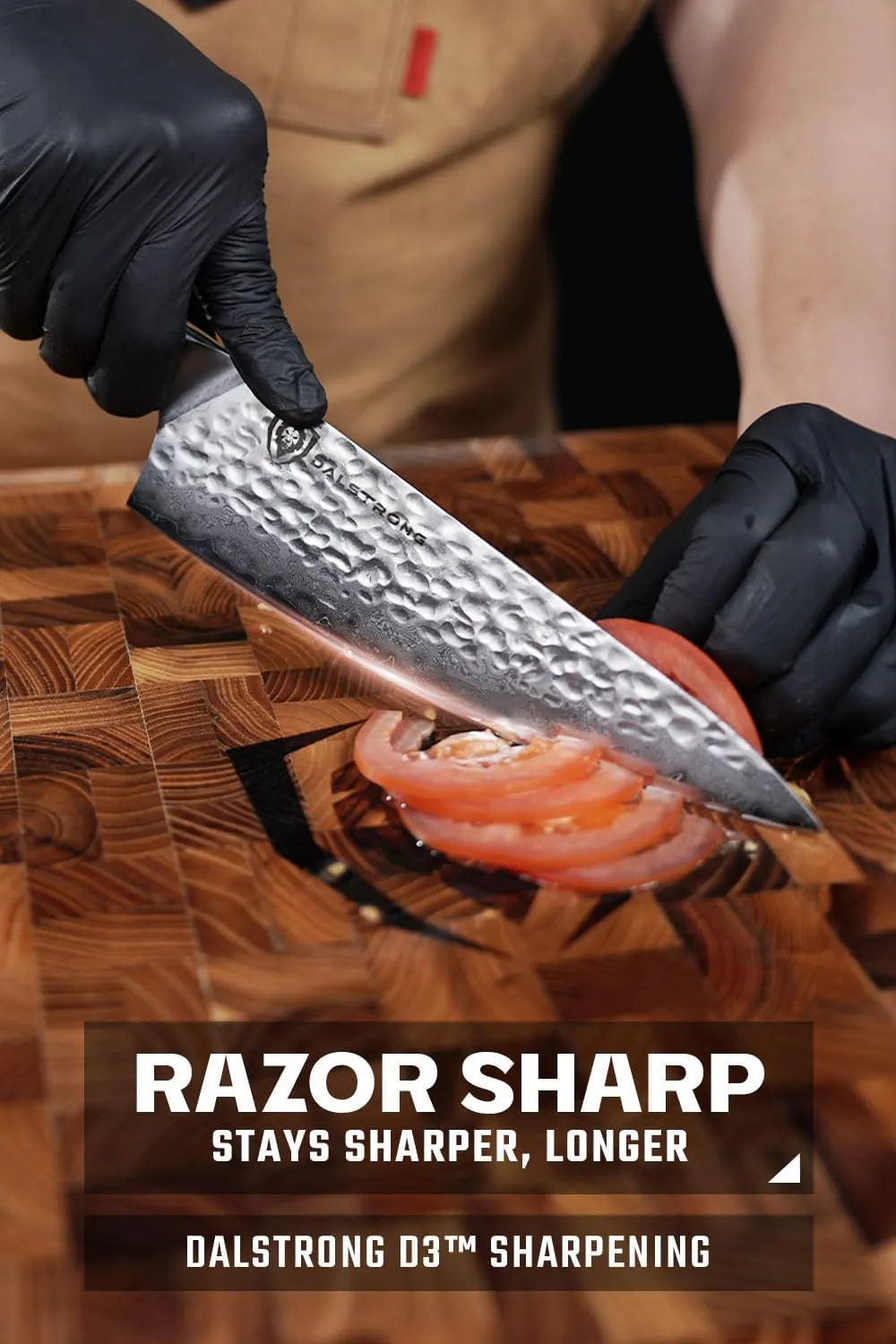 Dalstrong Professional Chef Knife - 8” Blade - Shogun Series ELITE - Damascus Chef Knife - Japanese AUS-10V Super Steel - G10 Black Handle - Razor Sharp - Chef Knife with Sheath