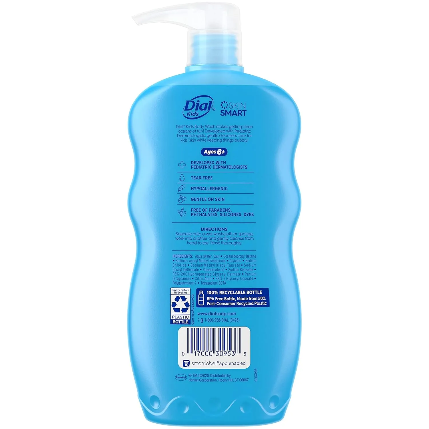 Dial Kids Body Wash, Waterlily, 24 fl oz (Pack of 4)