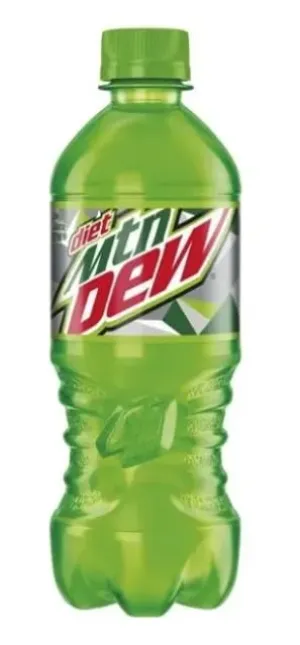 Diet Mountain Dew Soda 20oz Bottles, Quantity of 12