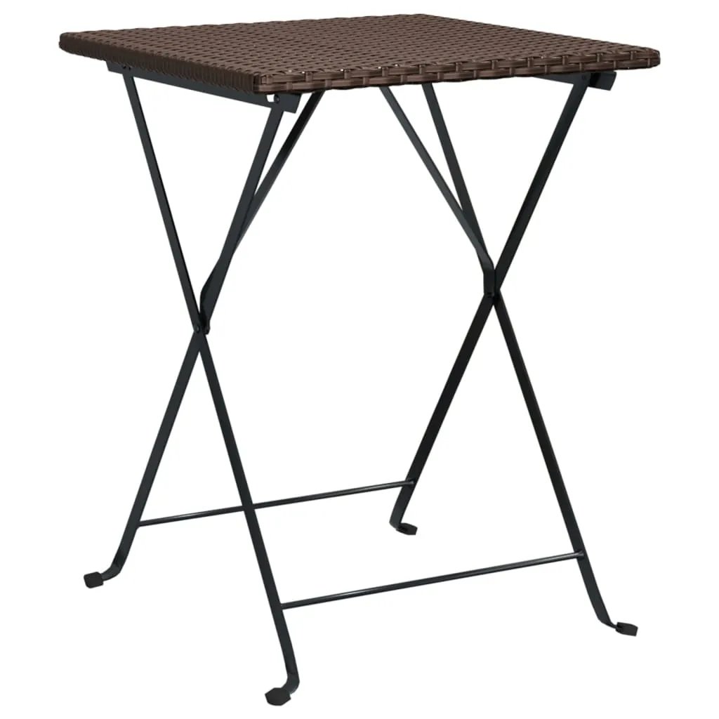 Dining Table Folding Bistro Table Outdoor Garden Furniture Poly Rattan