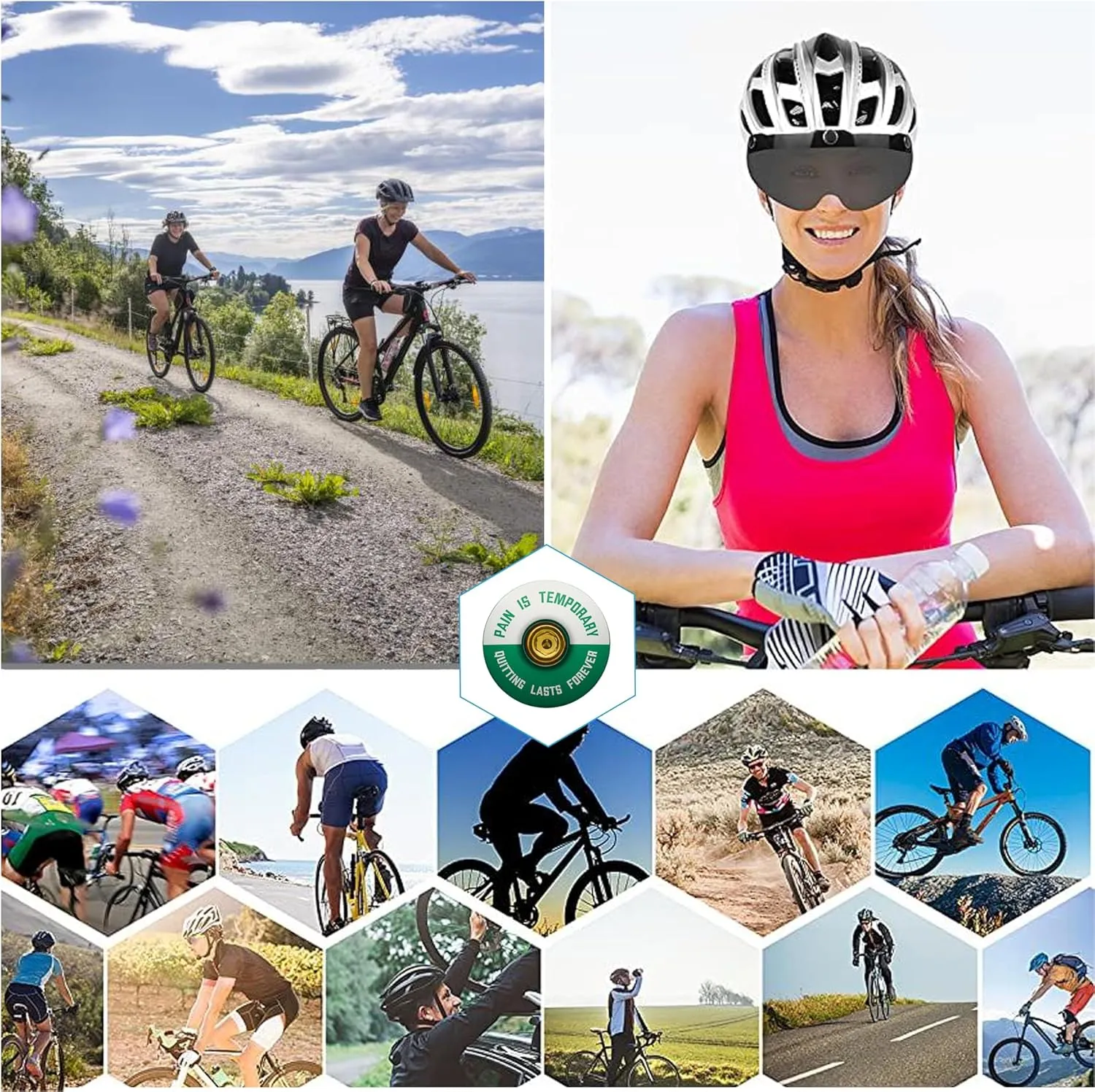 DISPATCH Pain is Temporary, Quitting Lasts Forever Bicycle Headset Cap - Customize Your Bolt - 6061 Aluminum Designed for 1 1/8" Steerer Tubes - Easy Installation & Durable Engraving or UV Printing