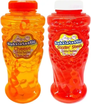 Dog Bubbles - Philly Cheese Steak - 2 Pack of Dog Bubbles - One Each Cheese and Steak Scented Bubbles - Total 16 oz