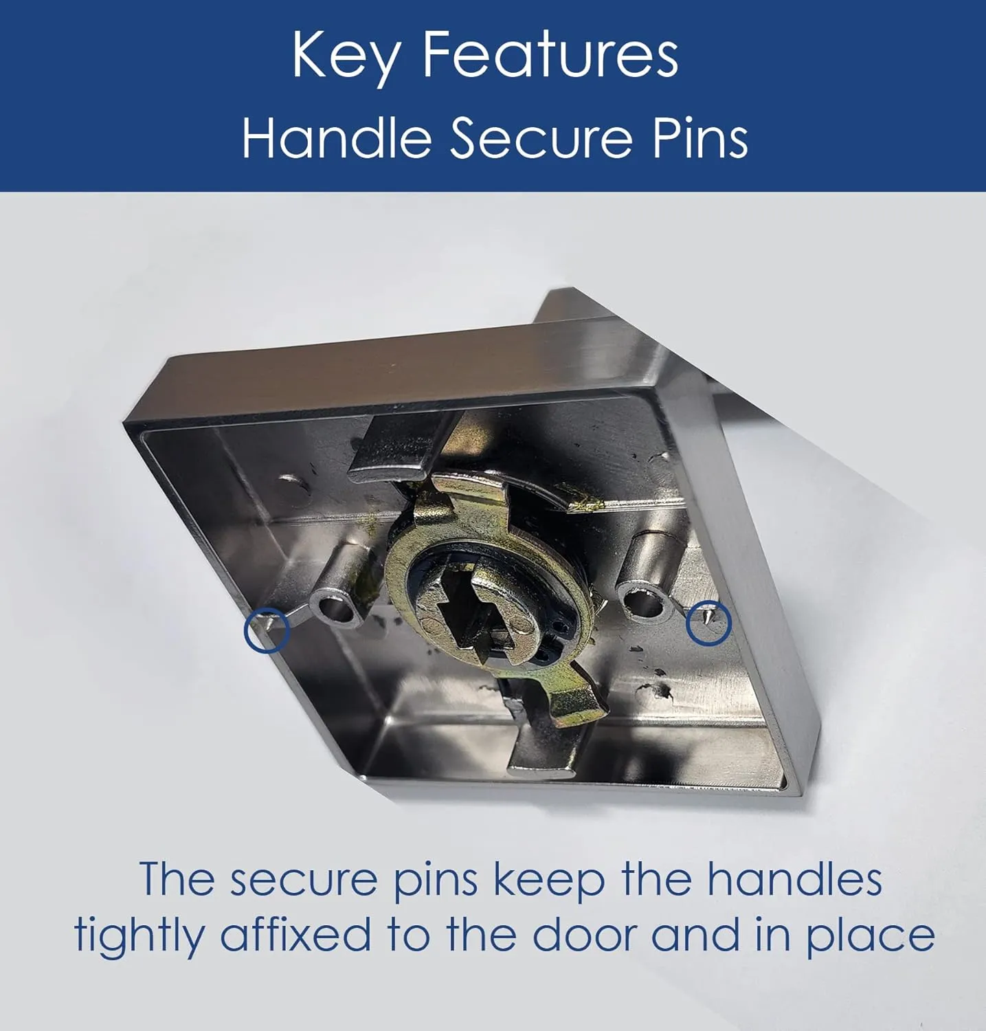 Double Door Handle Sets with Single Cylinder Deadbolt, Rectangular Adjustable Entry Door Lock Sets with Dummy (Arch Lever, Brushed Nickel)