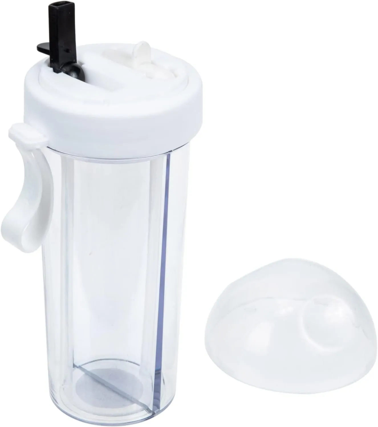 Double Drink Sports Water Cup Thermal Straw Bottle Collapsible Kids Straw Plastic Material Dual Use Bottle