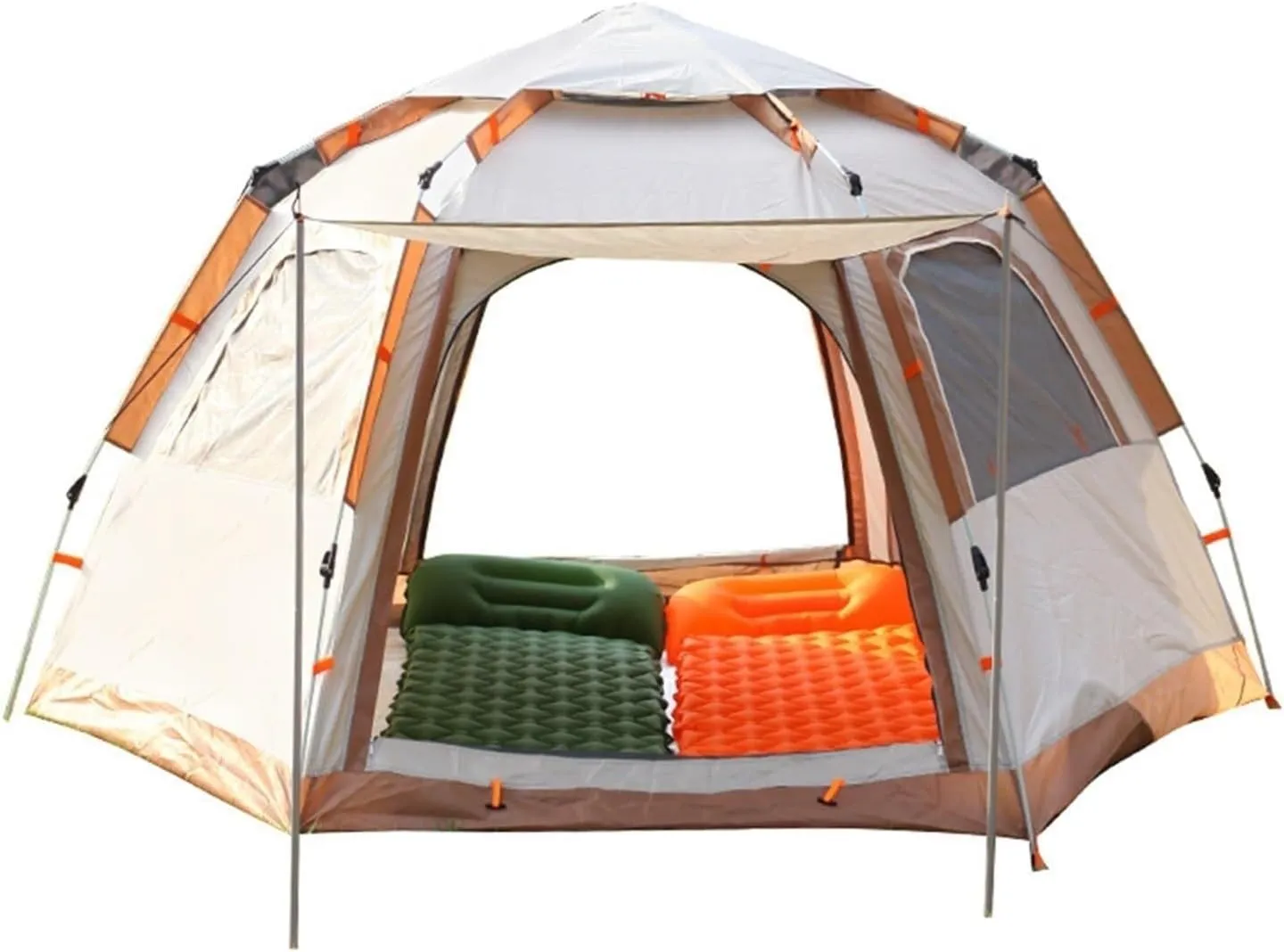 Double Layer Large Camping Tent for Family, Outdoor Recreation, and Parties – Easy Setup Tent for Hiking, Beach, Picnic, and Protection from Rain & Wind