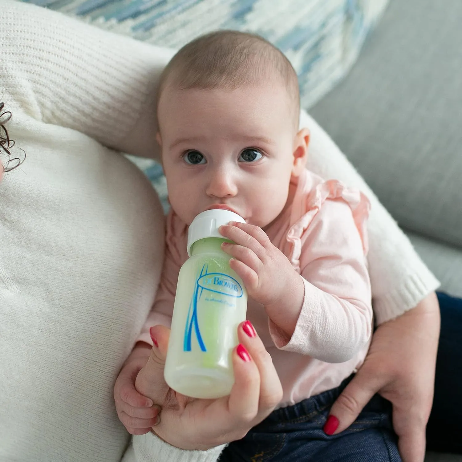 Dr. Brown's Natural Flow Anti-Colic Options  Narrow Baby Bottle Gift Set with Advantage Pacifier, and Bottle Travel Caps