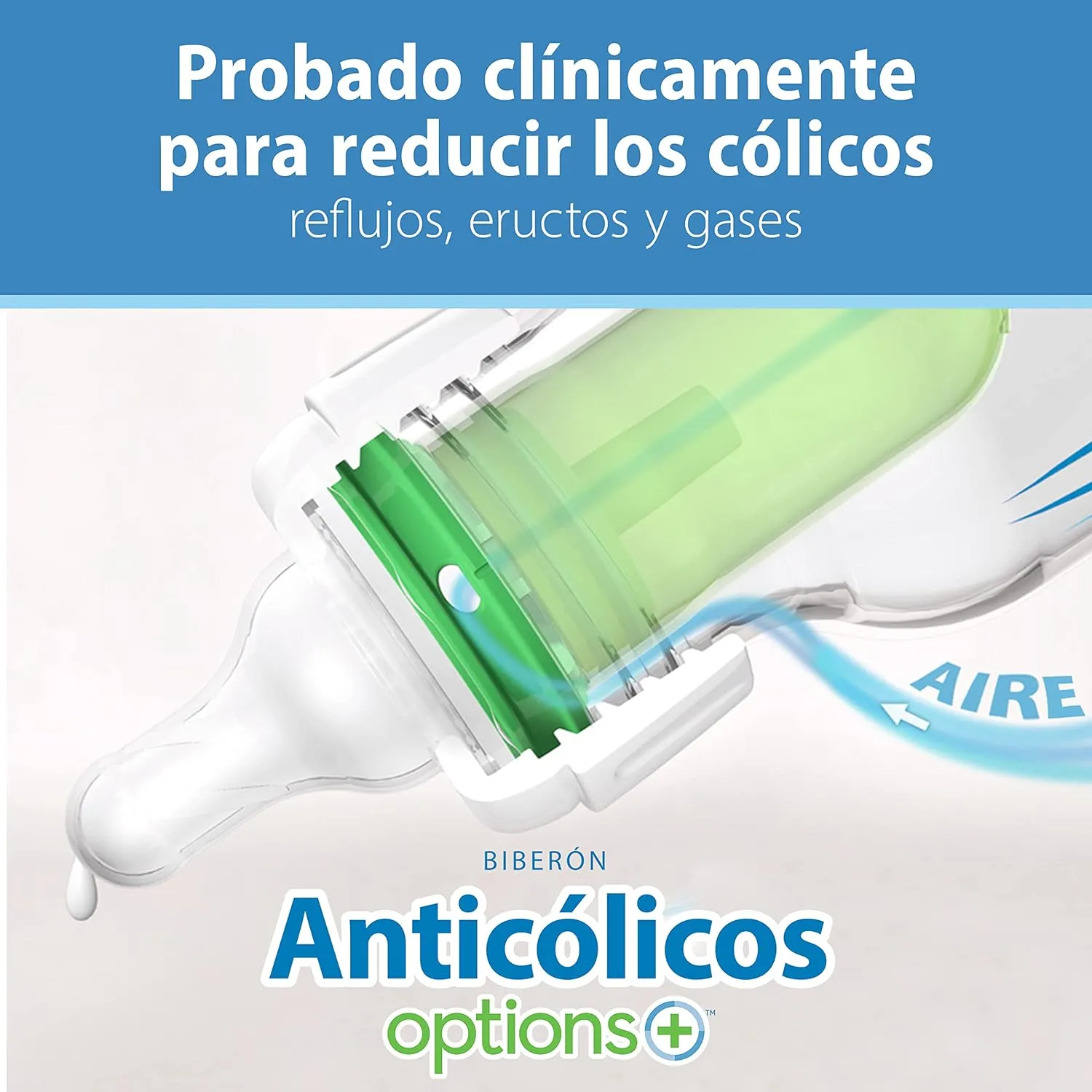 Dr. Brown's Natural Flow Anti-Colic Options  Narrow Baby Bottle Gift Set with Advantage Pacifier, and Bottle Travel Caps