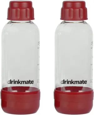 DrinkMate Carbonation Bottles (2 Pack) (0.5L, Red)