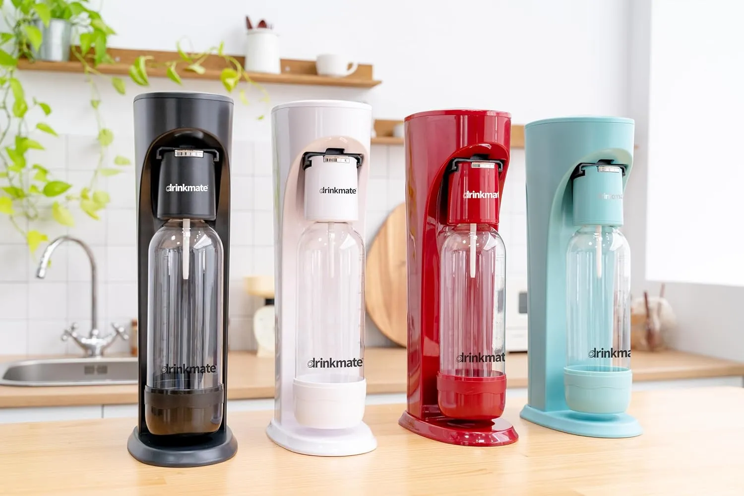 DrinkMate Carbonation Bottles (2 Pack) (0.5L, Red)