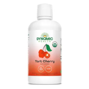 Dynamic Health Organic Tart Cherry Juice, Unsweetened 100% Juice Concentrate, Antioxidants Supplement, No Sweeteners or Additives, Vegan, Gluten Free, BPA Free, 32 oz