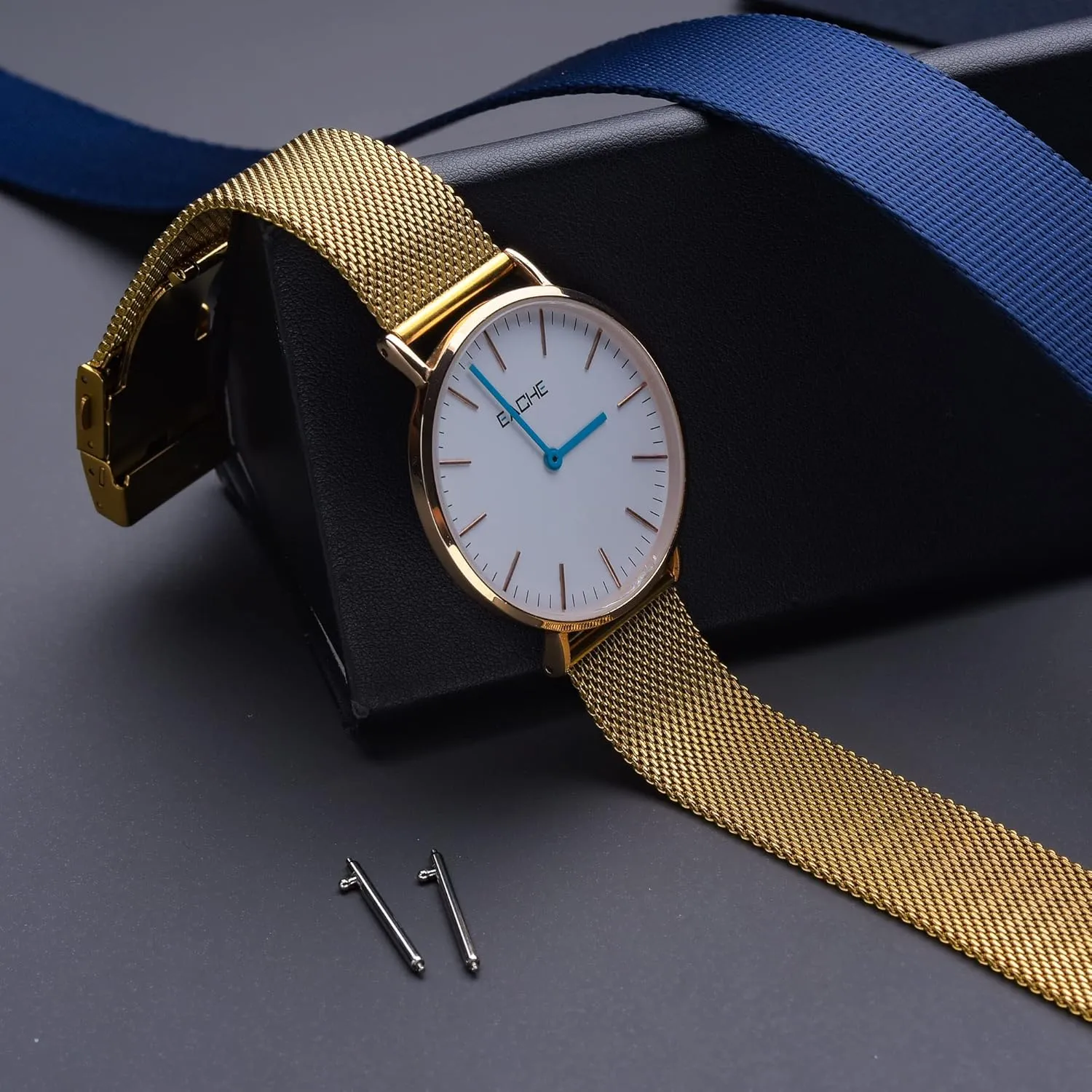 EACHE Stainless Steel Mesh Watch Band for Men Women, Quick Release Mesh Watch Straps 12mm 14mm 16mm 18mm 20mm 22mm