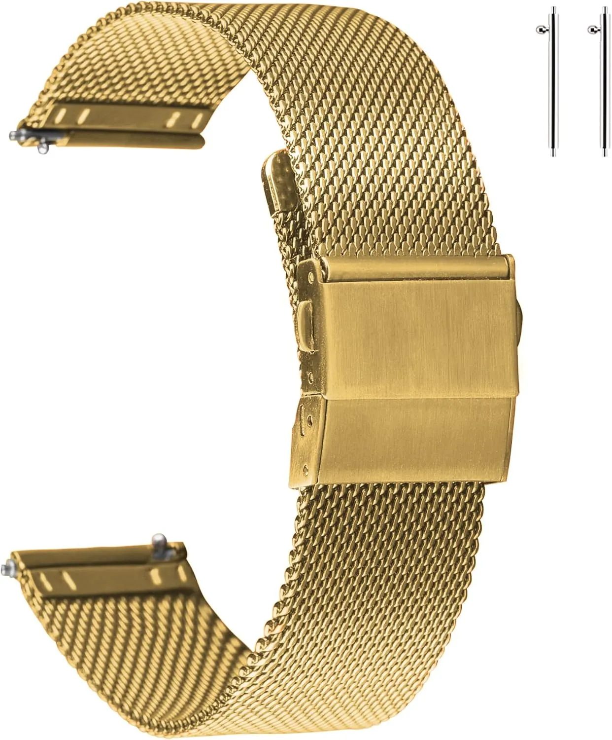 EACHE Stainless Steel Mesh Watch Band for Men Women, Quick Release Mesh Watch Straps 12mm 14mm 16mm 18mm 20mm 22mm