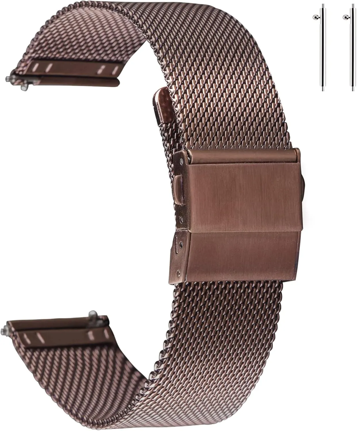 EACHE Stainless Steel Mesh Watch Band for Men Women, Quick Release Mesh Watch Straps 12mm 14mm 16mm 18mm 20mm 22mm
