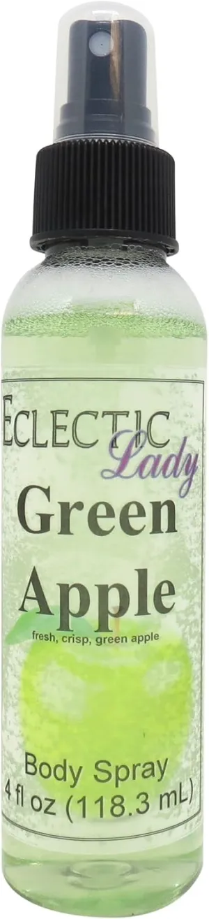 Eclectic Lady Green Apple Body Spray, Double Strength, 4 ounces, Body Mist for Women with Clean, Light & Gentle Fragrance, Cologne with Soft, Subtle Aroma For Daily Use