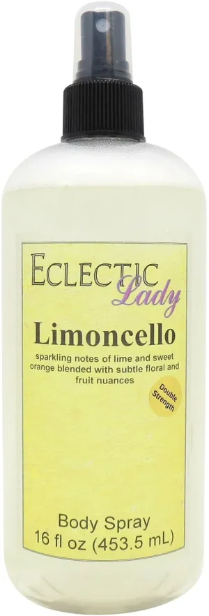 Eclectic Lady Limoncello Body Spray, Double Strength, 16 ounces, Body Mist for Women with Clean, Light & Gentle Fragrance, Cologne with Soft, Subtle Aroma For Daily Use