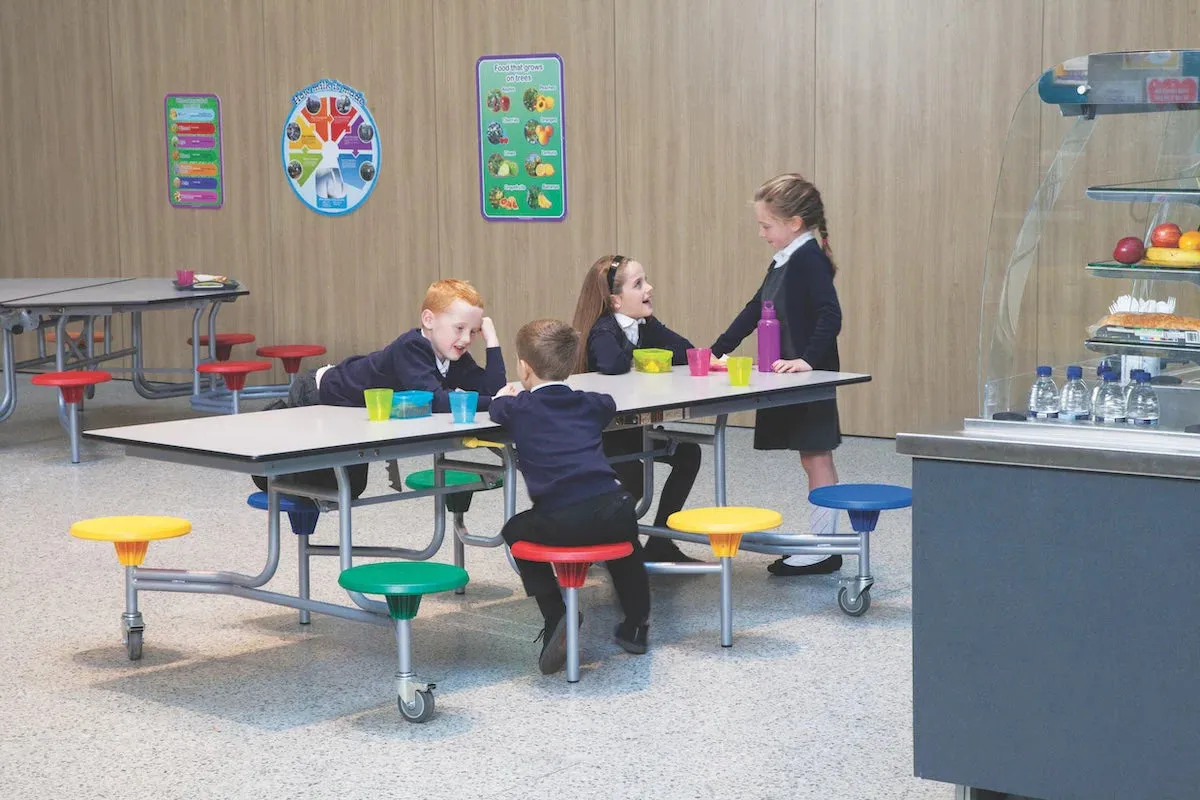 Eight Seat Rectangular Mobile Folding Table - Suitable for age group 7 – 11 years