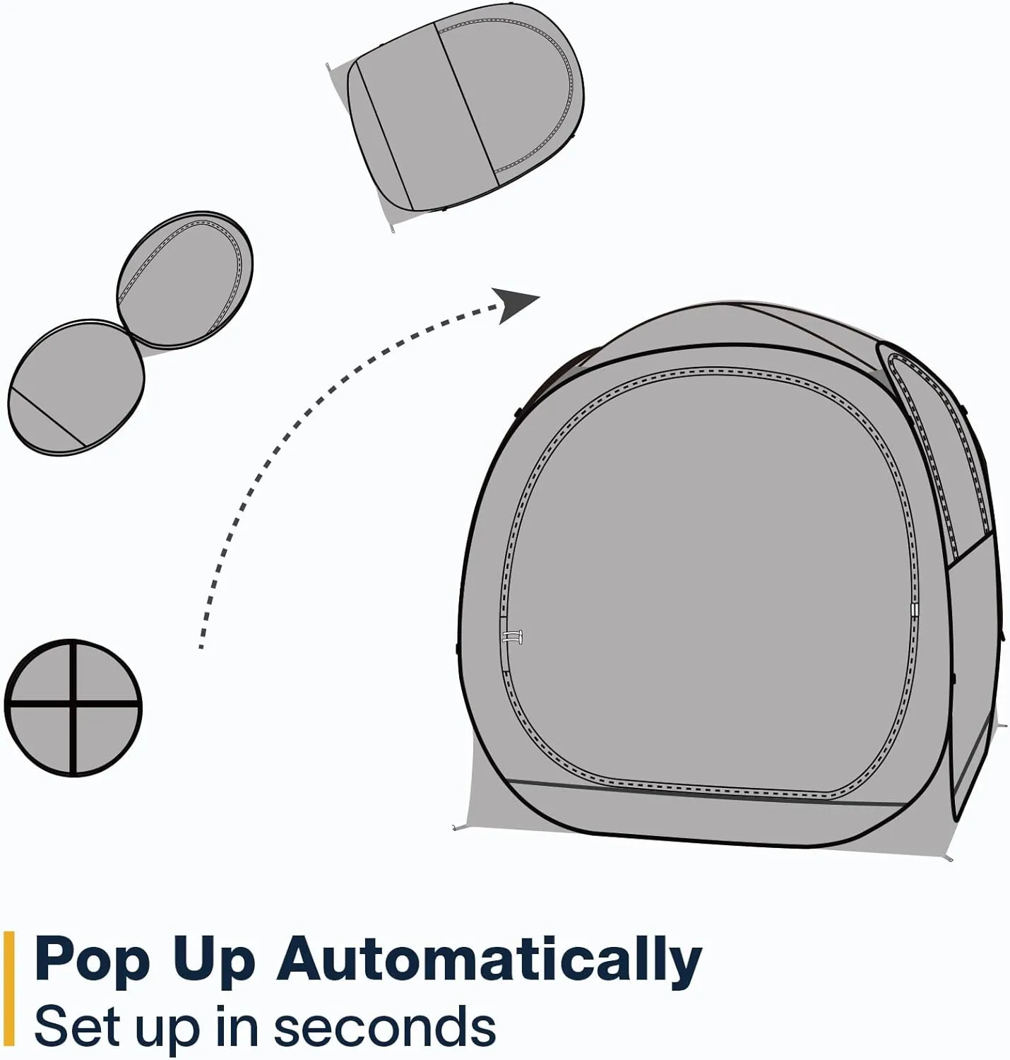 EighteenTek Pod All Weather Sports Tent with Sealed Floor - Instant Tent Shelter - Outdoor Bubble Tent - Rain Tent Camping Sun Shelter Pop Up Clear, Patent Pending for Sports Events Fishing Cheering