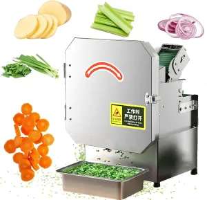 Electric Green Onion Celery Parsley Cutter Chopper, Commercial Vegetable Slicer, Cabbage Chilli Pepper Shredding Cutting Machine Vegetable and Fruit Slicing Machine