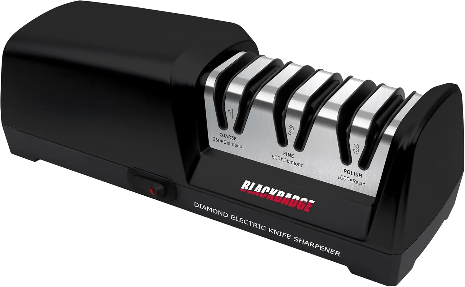 Electric Knife Sharpener, Professional 3-Stages Knife Sharpeners with Diamond Abrasives for 15-Degree Straight Edge, Quickly Sharpening, Repair/Restore/Polish Blades