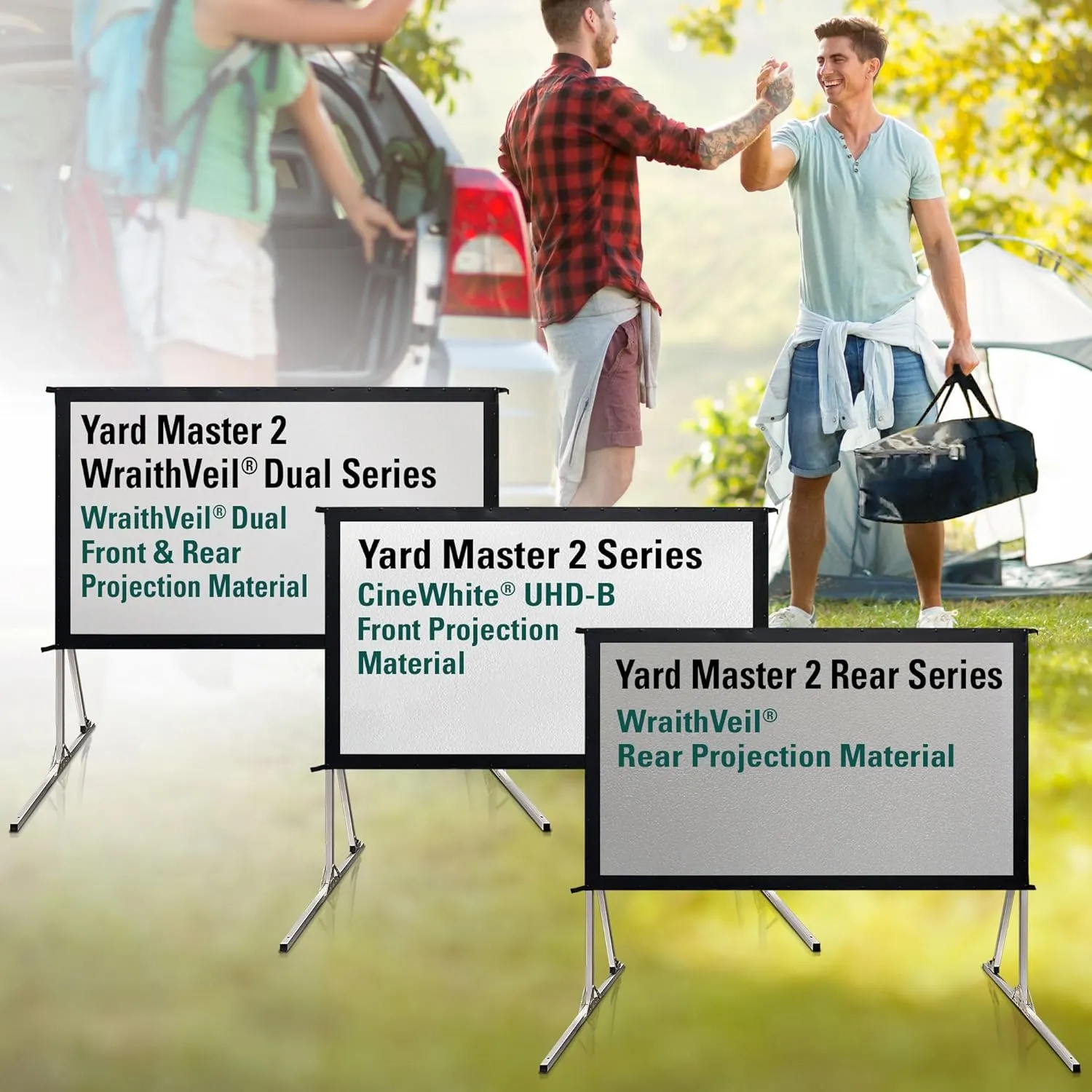 Elite Screens Yard Master 2, 110-inch Outdoor Portable Fast Folding Projector Screen w/ Stand 16:9, 8K 4K Ultra HD 3D Movie Theater Cinema REAR Projection, OMS110HR3, US Based Company 2-YEAR WARRANTY
