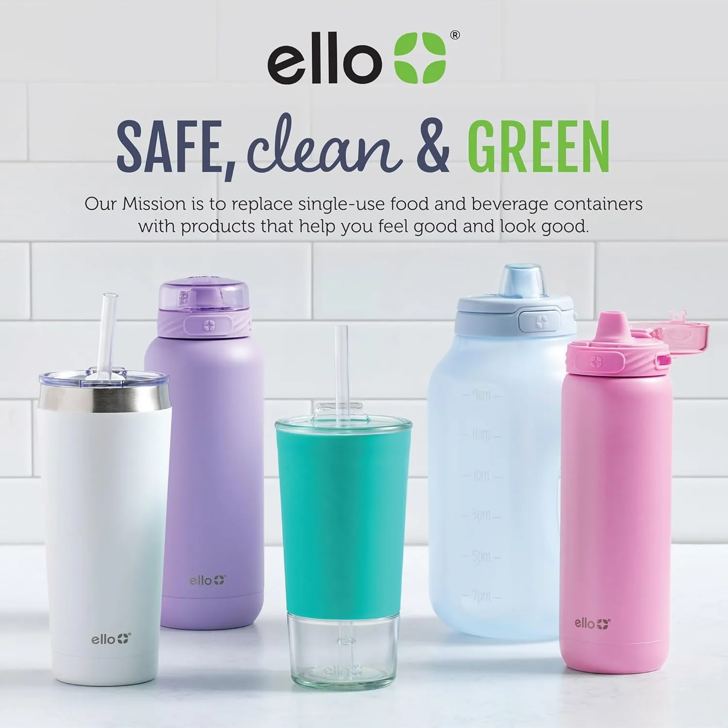 Ello Cooper Twist 32oz Stainless Steel Water Bottle with Chug Lid | Leak Proof | Double Walled and Vacuum Insulated | Built in Carry Loop | Dishwasher Safe | Black