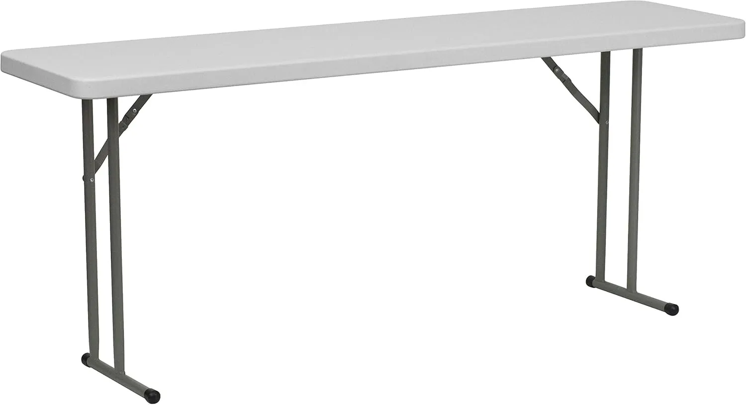EMMA   OLIVER 6-Foot Granite White Plastic Folding Training and Event Table