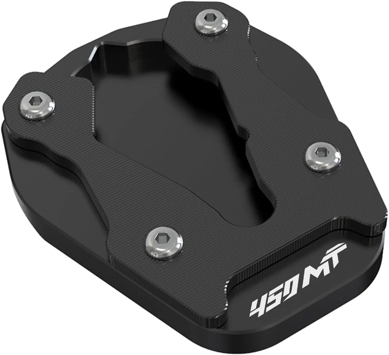 Enlarged Kickstand Extension Plate Sidestand Pad Compatible with CFMOTO Ibex 450 2025,Aluminum Alloy,CNC-machined,Anodization,Black,CFMOTO Ibex 450 Accessories,CFMOTO 450MT Accessories