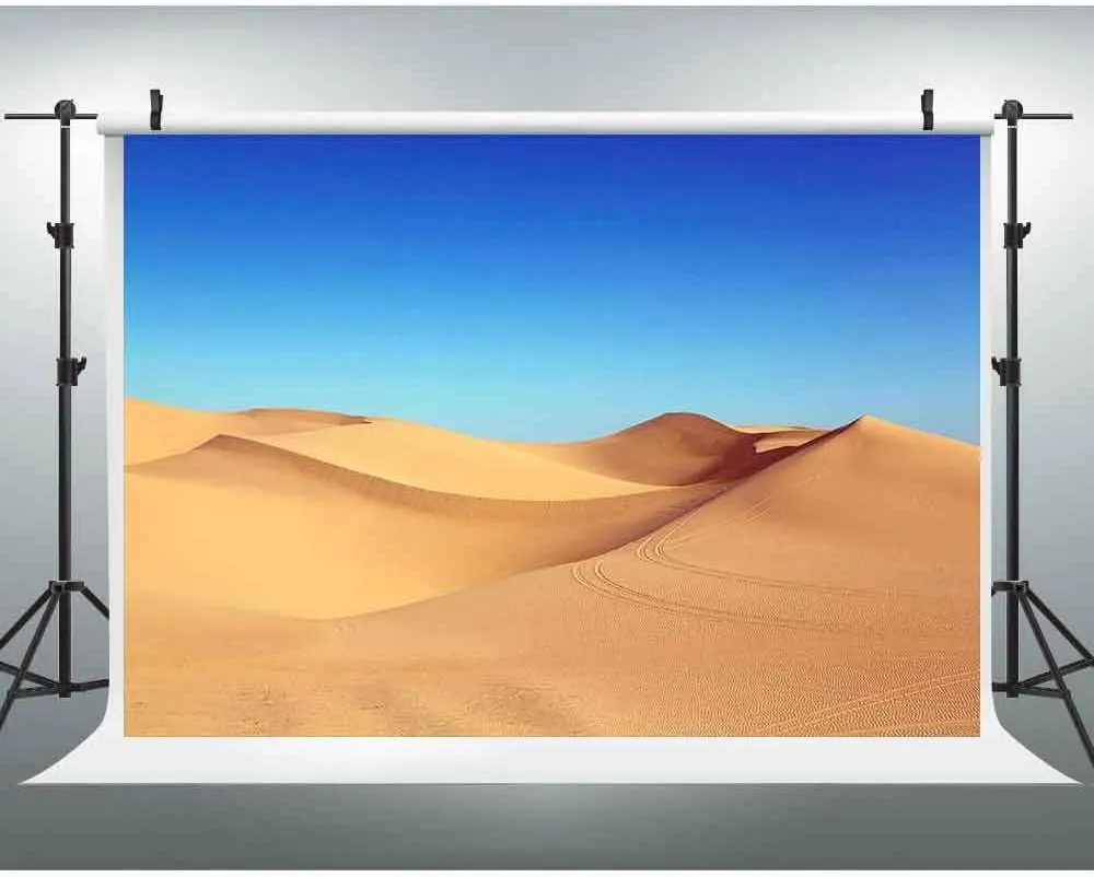 EOA 7(W) x5(H) FT Desert Sand Dune Backdrop Wild West Blue Sky Landscape Picture Photography Background Mysterious Birthday Party Kids Children Adult Photoshot YouTube Booth Studio Prop