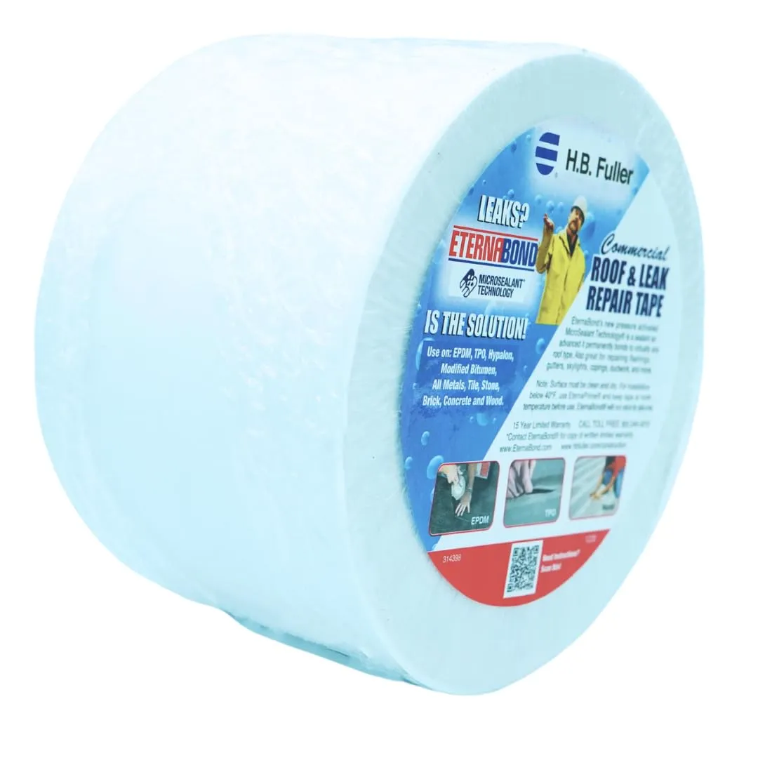 EternaBond RoofSeal White 4" x50' MicroSealant UV Stable RV Roof Seal Repair Tape | 35 mil Total Thickness - EB-RW040-50R - One-Step Durable, Waterproof and Airtight Sealant