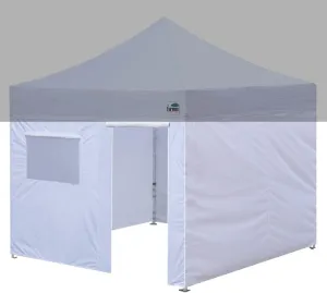 Eurmax USA Full Zippered Walls for 10 x 10 Easy Pop Up Canopy Tent,Enclosure Sidewall Kit with Roller Up Mesh Window and Door 4 Walls ONLY,NOT Including Frame and Top (White)