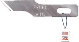 Excel Blades #16 Angled Stencil Edge Replacement Blades – 100-Pack High Carbon Steel Blades for Precision Cutting, Trimming Craft Knife – Professional & Hobby Knife - Made in USA