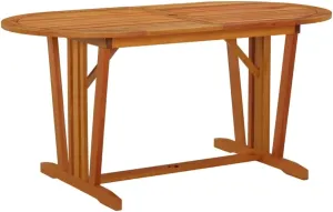 Extendable Outdoor Furniture Table Solid Eucalyptus Wood Dining Table for Camping, Picnic, Farmhouse Kitchen, Natural Wood, Outdoor Side Tables