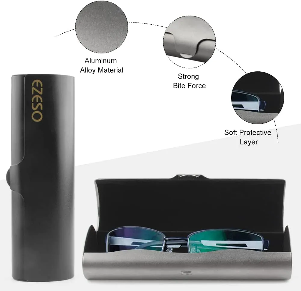 Eyeglass Case for Men Glasses Case Aluminum Light Nearsighted Spectacle Case Box