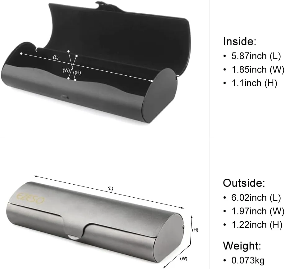 Eyeglass Case for Men Glasses Case Aluminum Light Nearsighted Spectacle Case Box