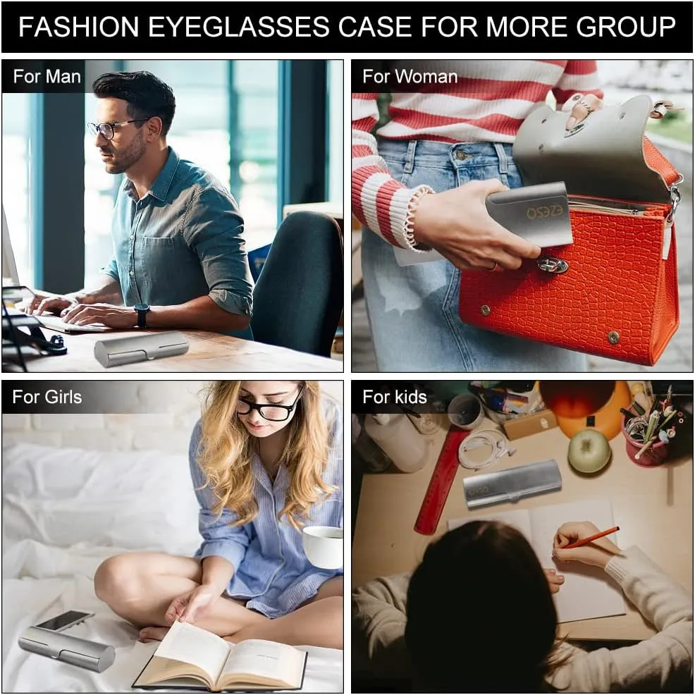 Eyeglass Case for Men Glasses Case Aluminum Light Nearsighted Spectacle Case Box
