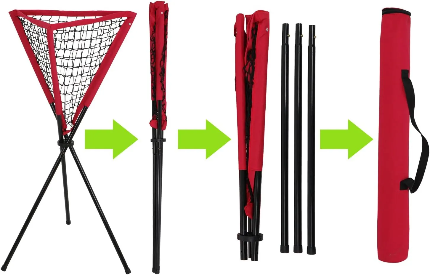F2C 7'x7' Baseball and Softball Practice Net Combo Set Portable Hitting Pitching Net with Strike Zone Target, Bow Frame and Carry Bag, Baseball Equipment Great for All Skill Levels