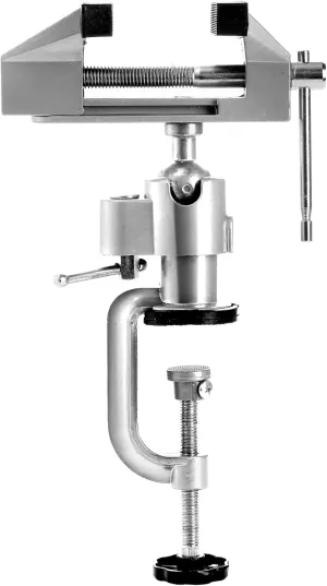 Fasmov Swivel 3" Universal Table Vise Tilts Rotate 360° Universal Work, Portable Work Bench Vise for Drilling, Woodworking, Painting, Jewelry Making, Mental Working, Electronics Soldering