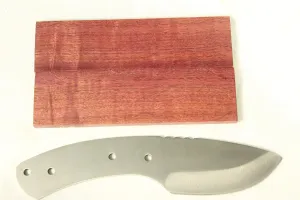 FAT BOY knife making kit - knife making - knife kit - SCALES (PURPLE HEART) Knife making material – DIY knife kits – handle material – stainless steel blade.