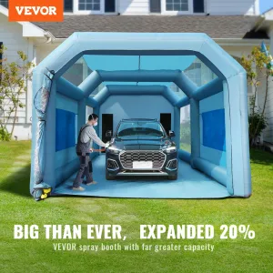 (FINAL PRICES ARE LOWER ON OUR SITE!) VEVOR Inflatable Paint Booth, 23x13x8.5ft Inflatable Spray Booth, High Powerful 480W 750W Blowers Spray Booth Tent, Car Paint Tent Air Filter System for Car Parking Tent Workstation Motorcycle Garage