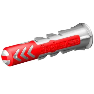 fischer DuoPower 1/4" x 1-3/16" S PH, 50 Plugs & 50 Screws, Powerful Universal Plug with Intelligent 2-Component Technology for Fastenings in Concrete, Bricks, Drywall, Chipboard, etc