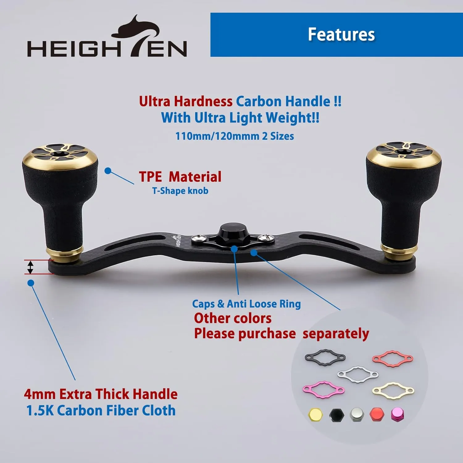 Fishing Reel Handle for Shiman0 Daiwa Abu Garcia Penn Kaking Lew's Baitcasting Reel Power Handle Crank Accessory