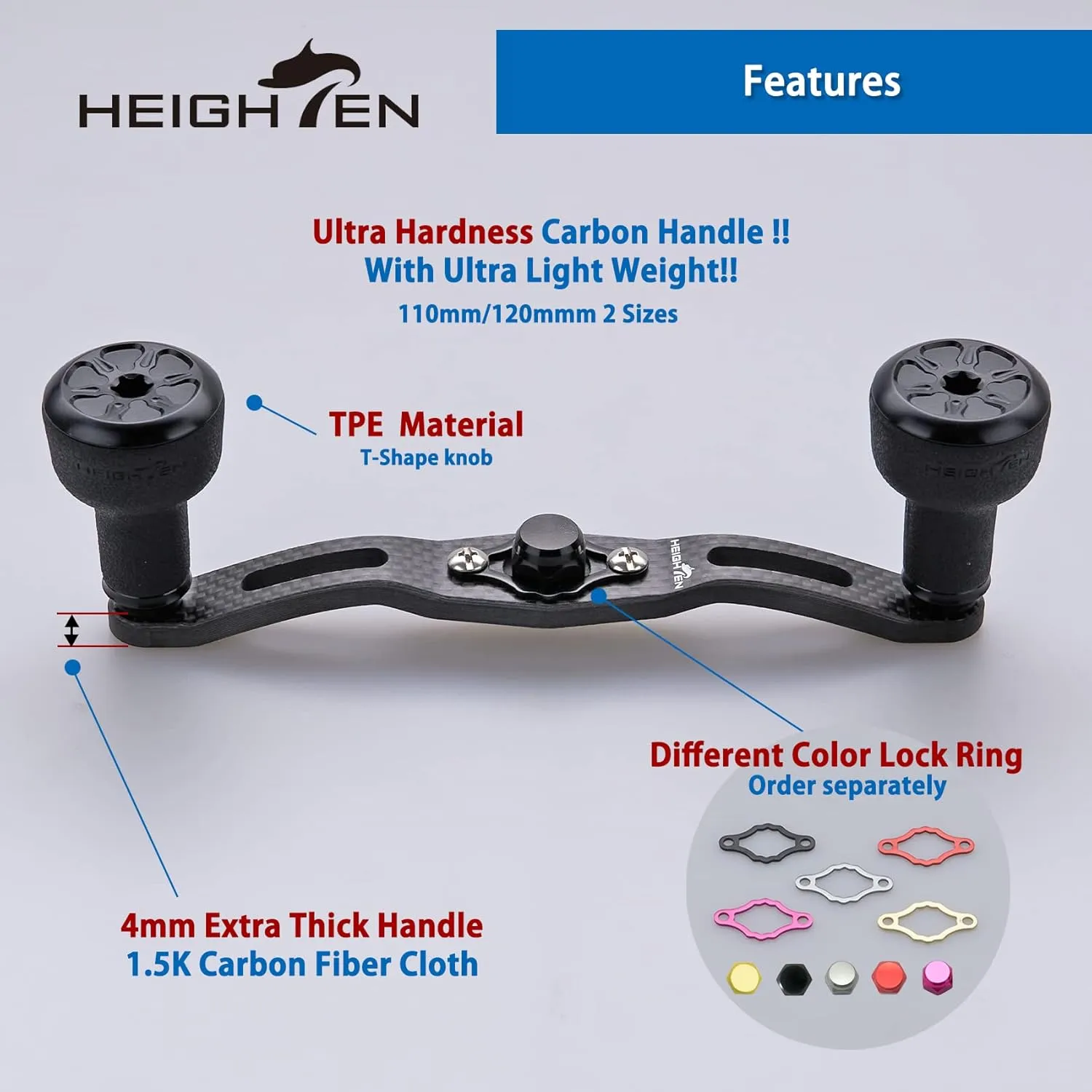 Fishing Reel Handle for Shiman0 Daiwa Abu Garcia Penn Kaking Lew's Baitcasting Reel Power Handle Crank Accessory