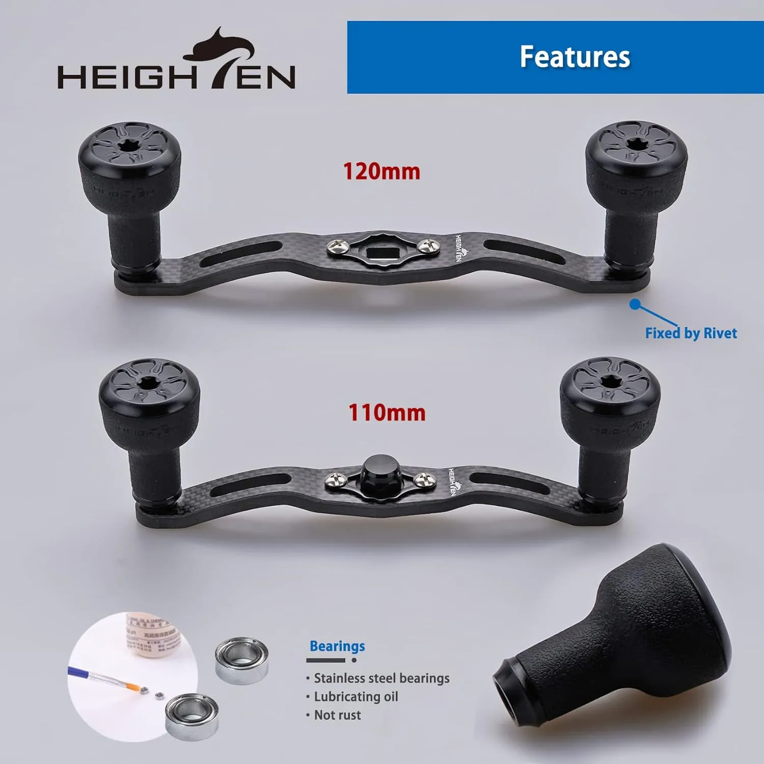 Fishing Reel Handle for Shiman0 Daiwa Abu Garcia Penn Kaking Lew's Baitcasting Reel Power Handle Crank Accessory