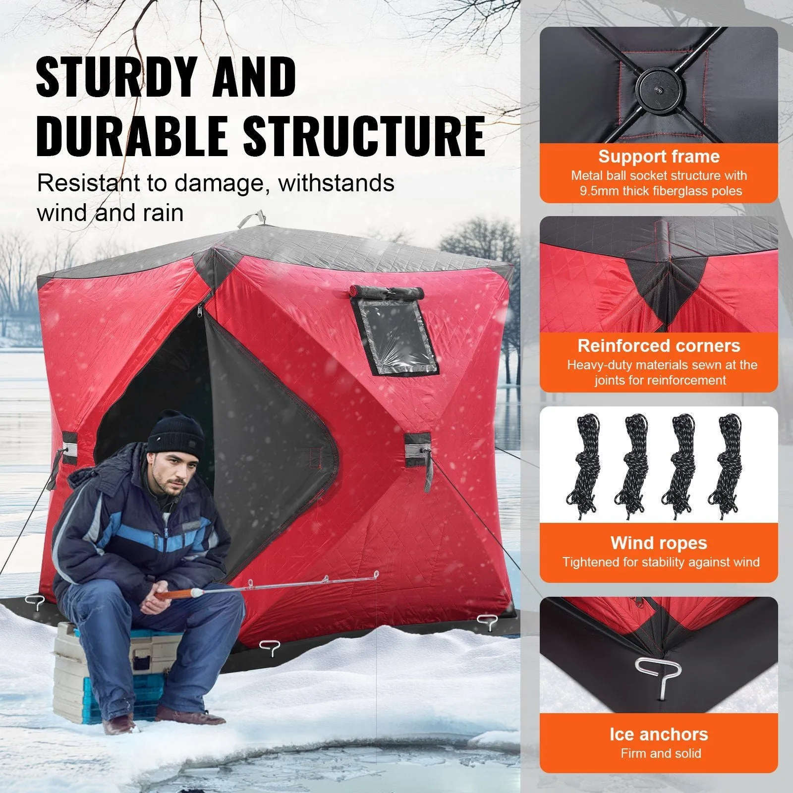 Fishing Tent Person 1-2 Pop-Up Client satisfaction Customizable options Shanty Ice Portable