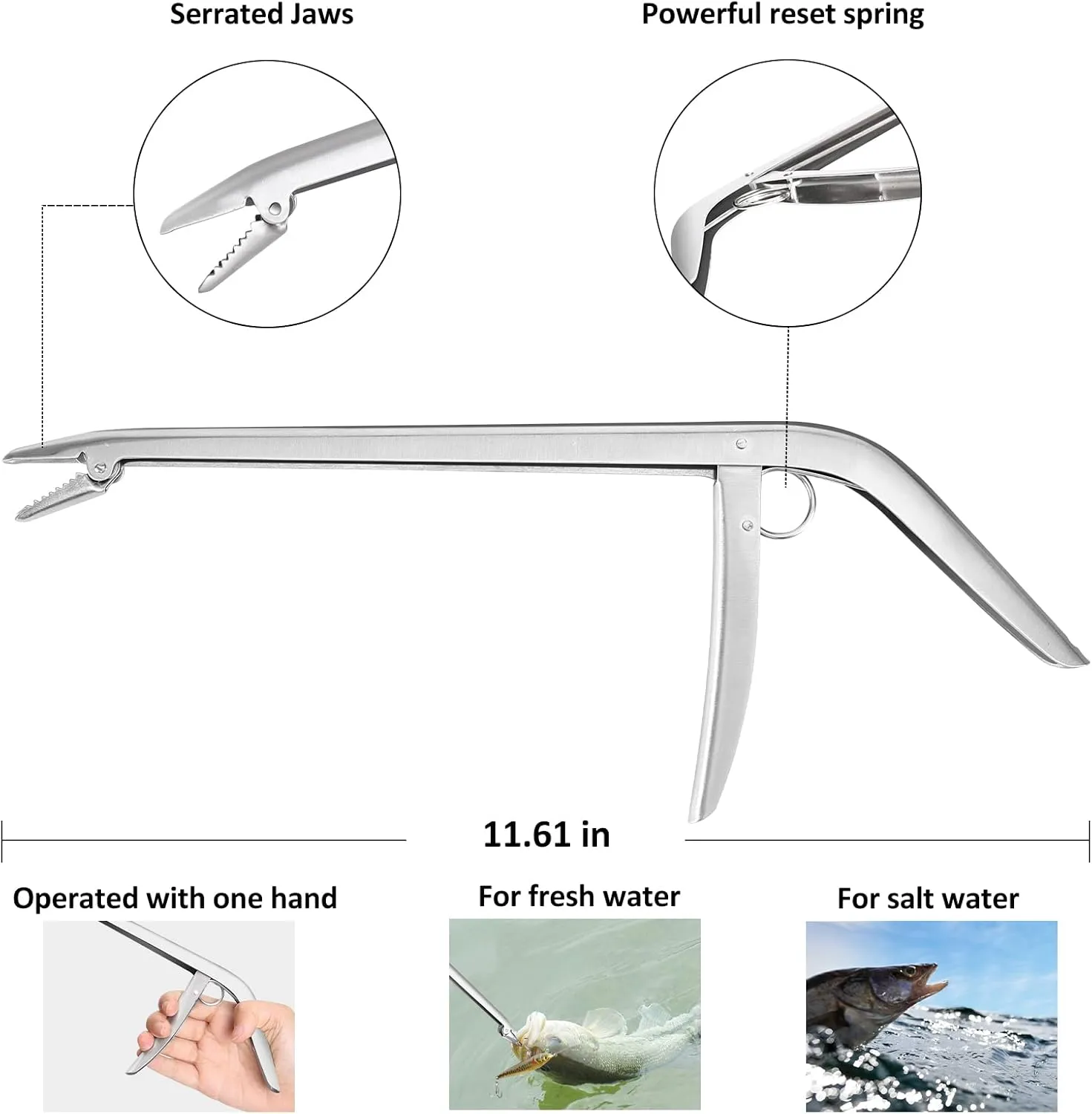 Fishing Tool Kit - Fishing Pliers, Hook Remover, Fish Gripper，Fish Scale, Fish Knife, Saltwater Fishing Gear with Sharpeners, Best Gifts for Men